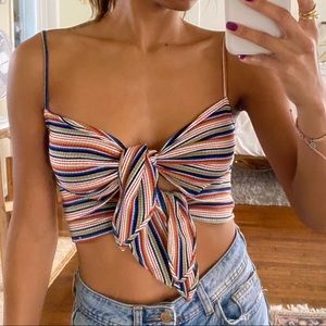 Front Tie Crop Top